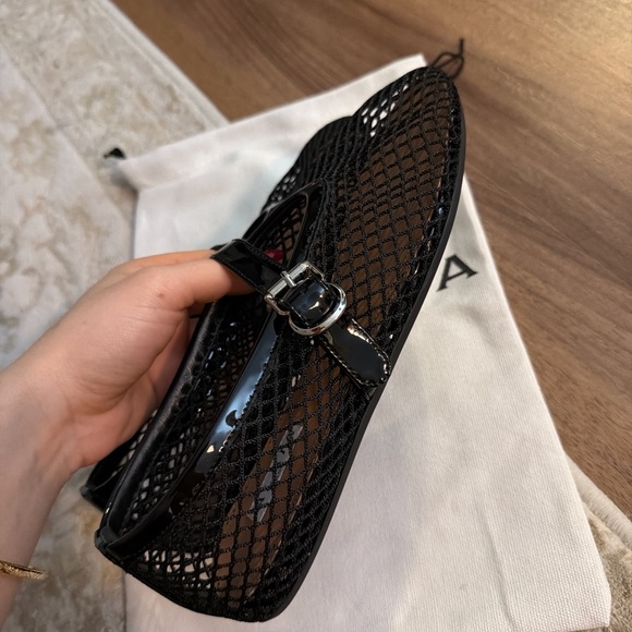 Alaia Black Mesh Flats - Picture 4 of 5